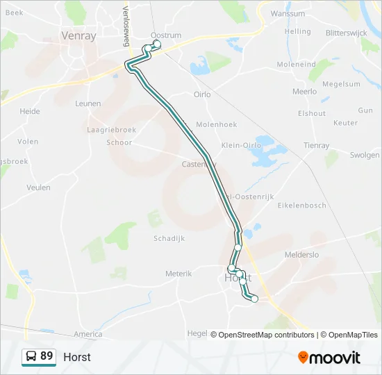 89 Bus Line Map