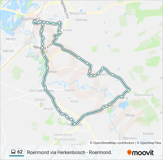 62 Bus Line Map