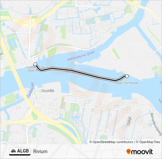 Veerboot ALGB lijnkaart