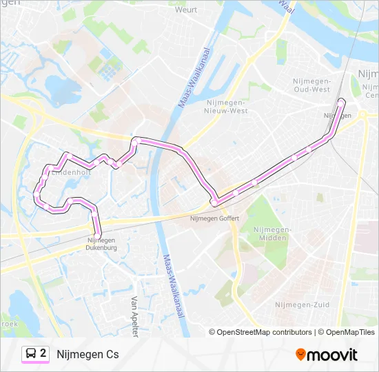 2 Bus Line Map