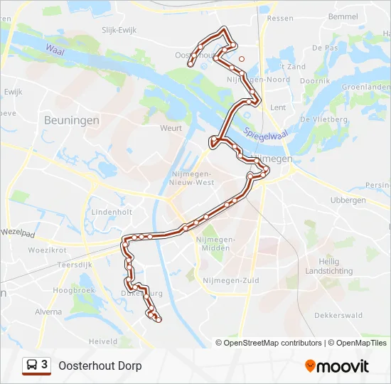 3 Bus Line Map