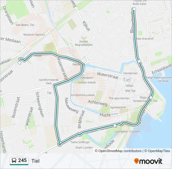 245 Bus Line Map