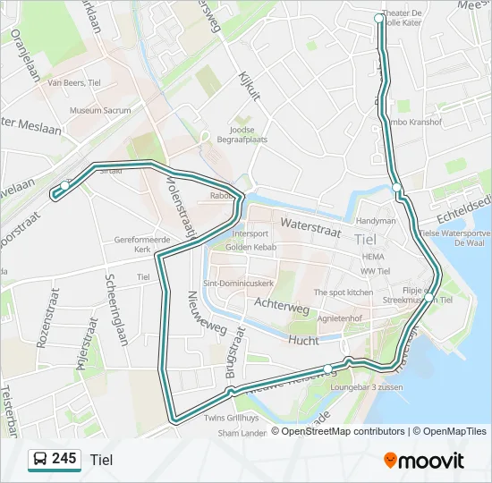 245 Bus Line Map