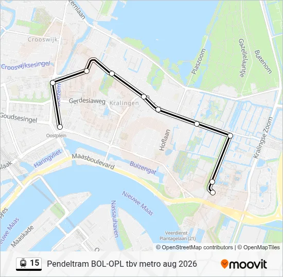 Schema Map.pdf 15 Route: dienstregelingen, haltes en kaarten - Oostplein (Bijgewerkt)