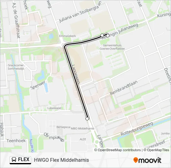 Bus FLEX lijnkaart