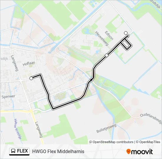 Bus FLEX lijnkaart