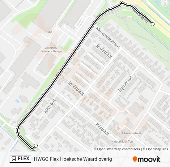 Bus FLEX lijnkaart