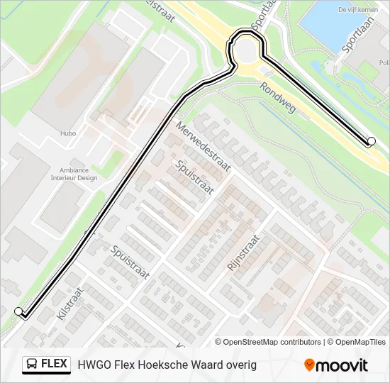 Bus FLEX lijnkaart