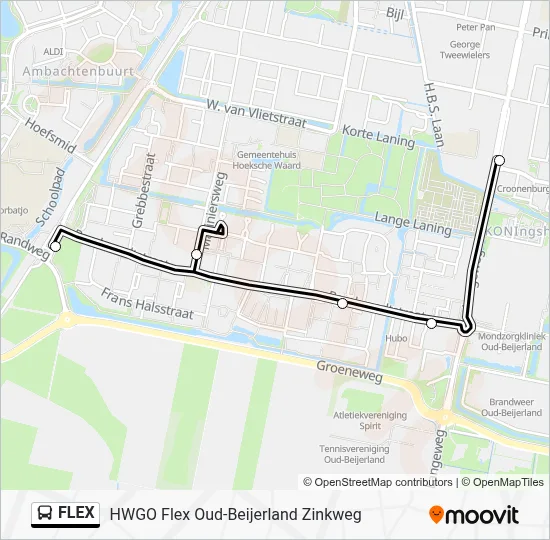 Bus FLEX lijnkaart