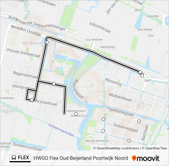 FLEX Bus Line Map