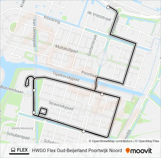 FLEX Bus Line Map