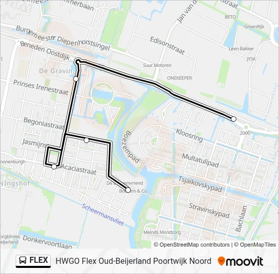 Bus FLEX lijnkaart