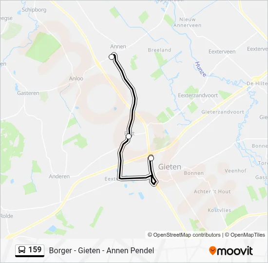 159 Bus Line Map