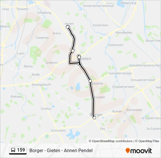 159 Bus Line Map