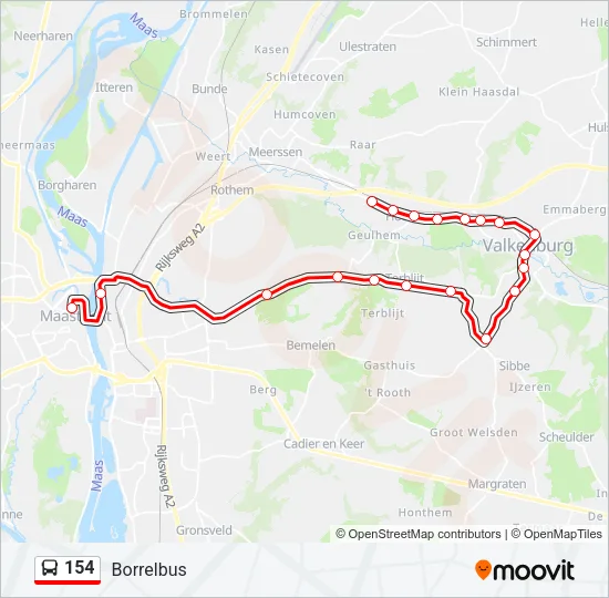 154 Bus Line Map