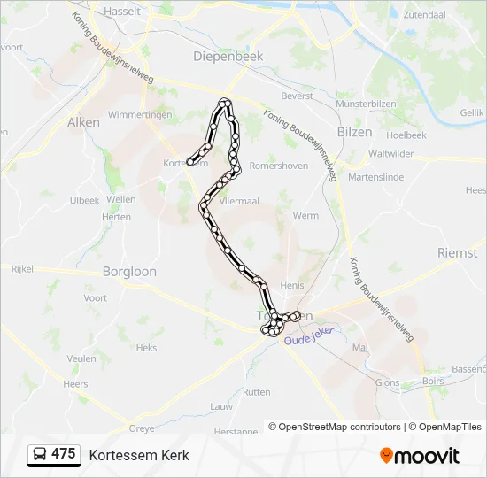 475 Bus Line Map