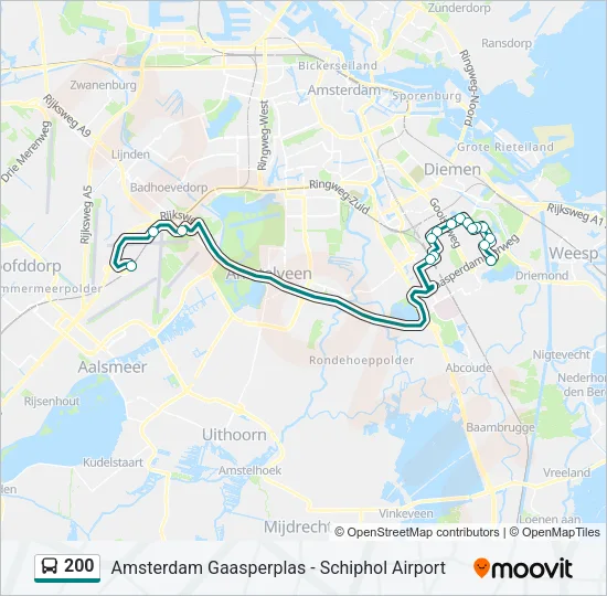 200 Bus Line Map