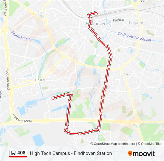 408 Bus Line Map