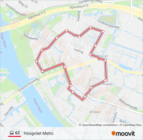 62 Bus Line Map