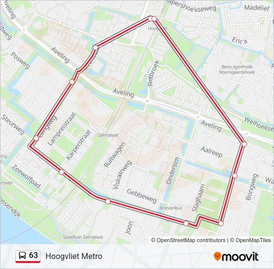 63 Bus Line Map