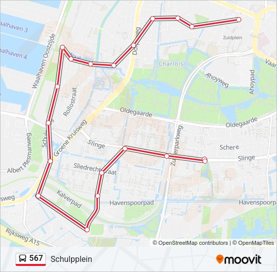 567 Bus Line Map
