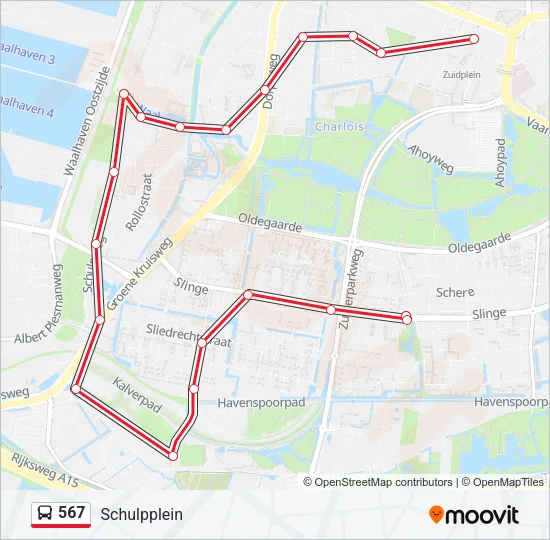 567 Bus Line Map