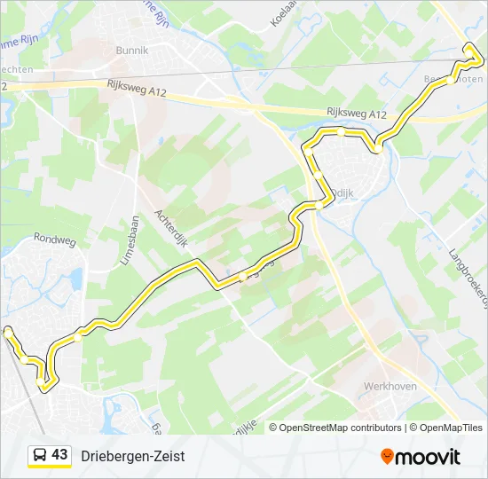 43 Bus Line Map