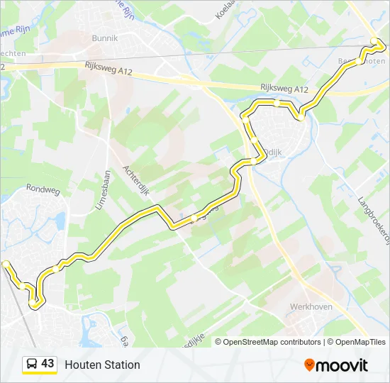 43 Bus Line Map