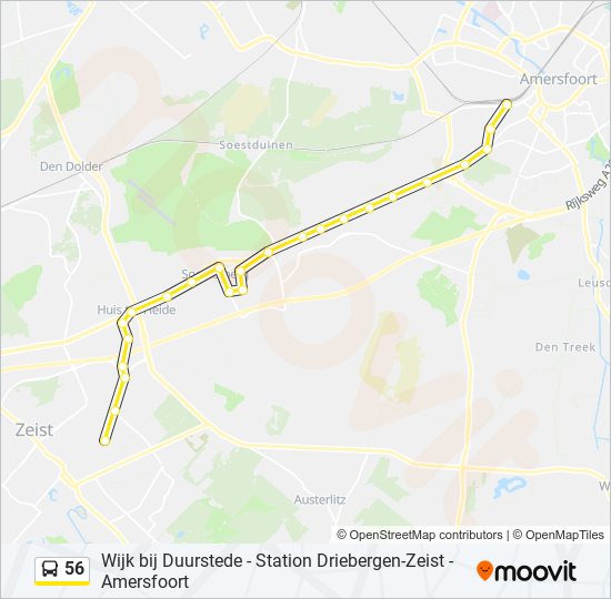 herinneringen Evalueerbaar Houden 56 Route: Schedules, Stops & Maps - Zeist-Centrum (Updated)