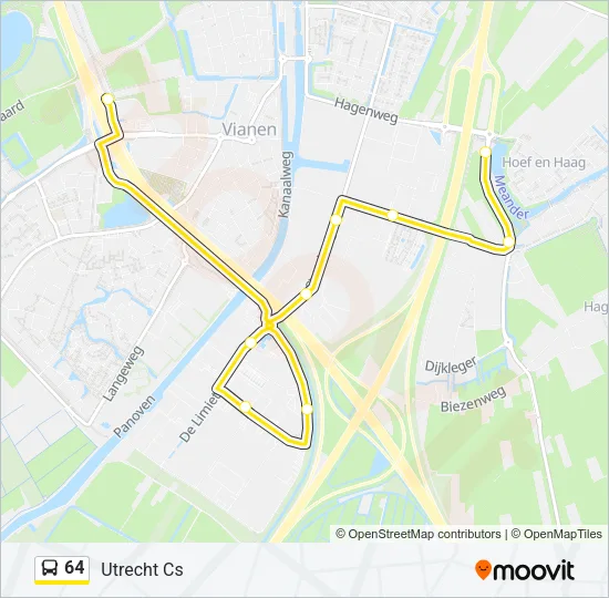 64 Bus Line Map