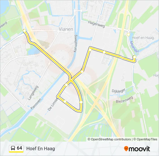 64 Bus Line Map