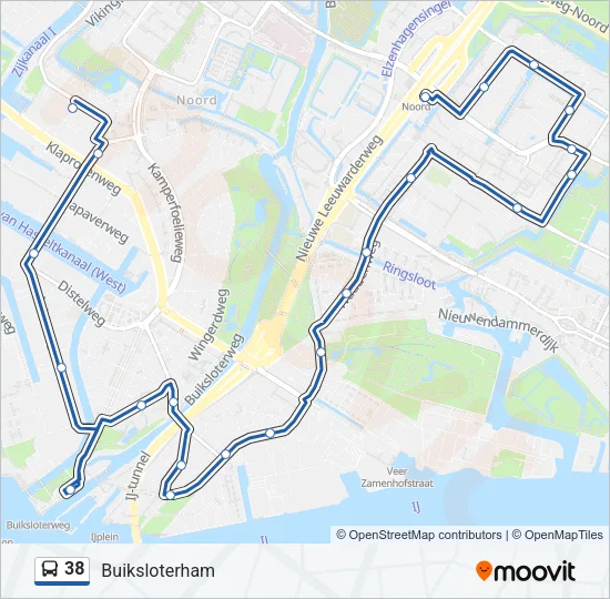 38 Bus Line Map