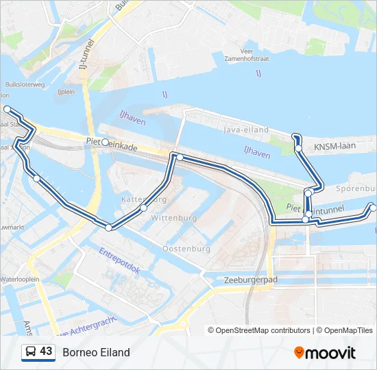 43 Bus Line Map
