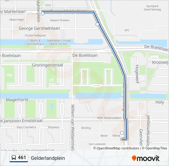 461 Bus Line Map