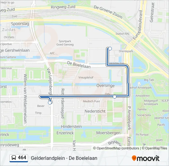 464 Bus Line Map