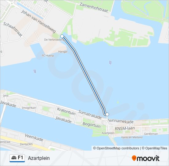 F1 ferry Line Map