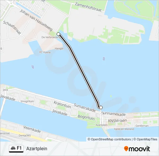 F1 Ferry Line Map