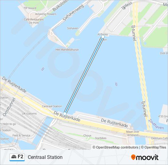 F2 ferry Line Map