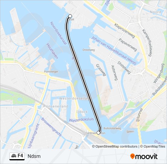 Fährelinie F4 Karte
