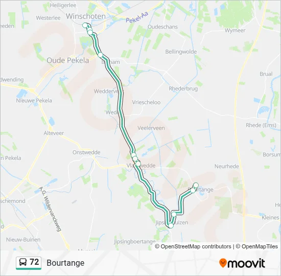 72 Bus Line Map