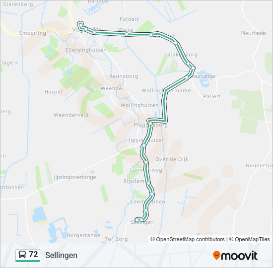 72 Bus Line Map