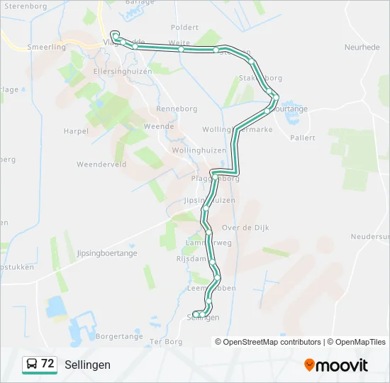 72 Bus Line Map