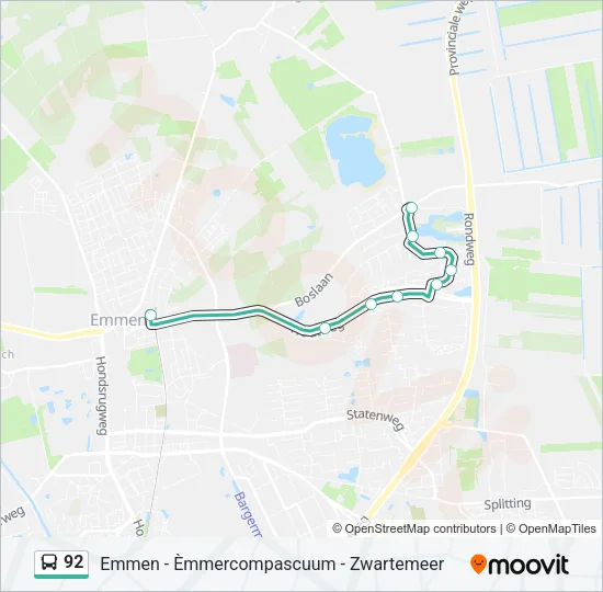92 Bus Line Map