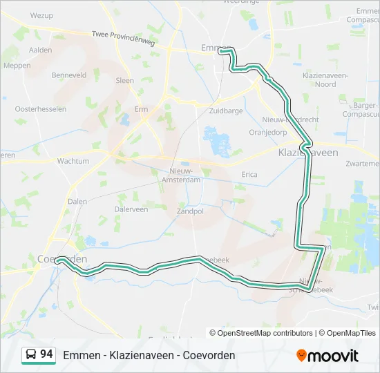 94 Bus Line Map