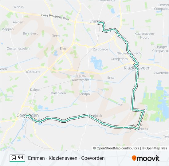 94 bus Line Map