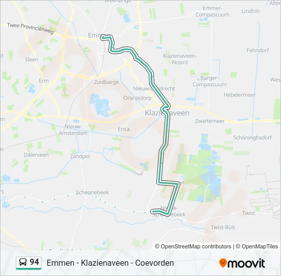 94 Bus Line Map