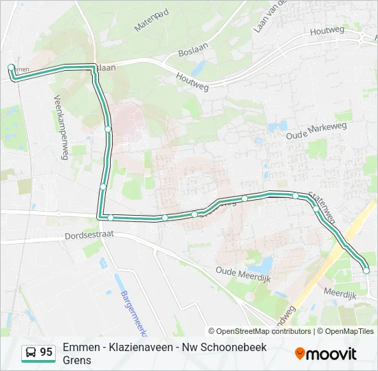 95 Bus Line Map