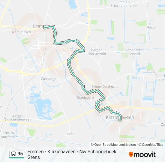 95 Bus Line Map