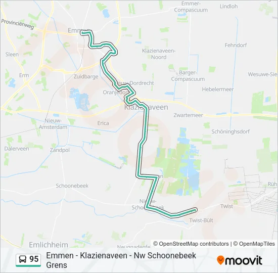 95 Bus Line Map