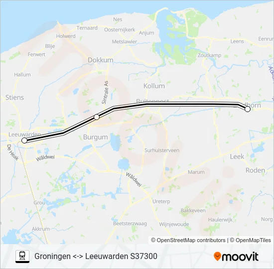 SNELTREIN RE1 Train Line Map